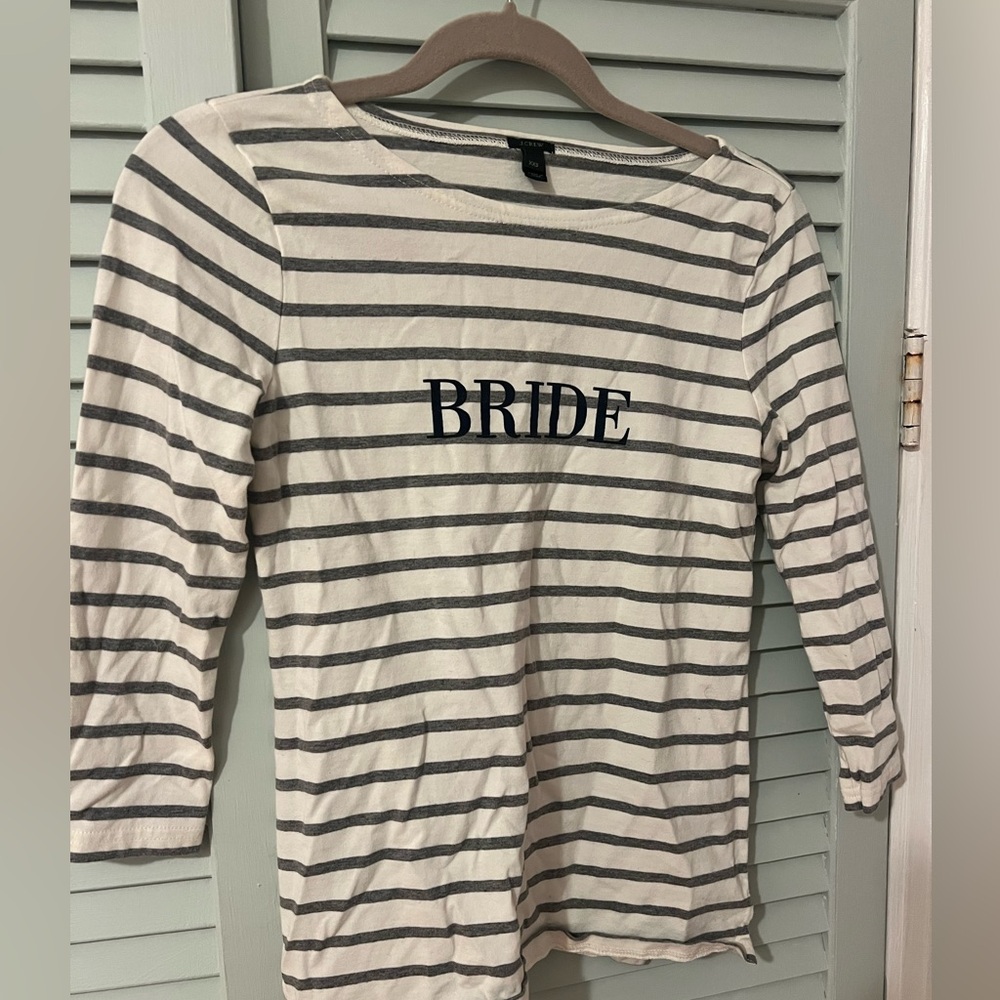 Jcrew Bride Nautical boat neck striped shirt